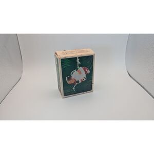 Vintage Hallmark Keepsake Santa Mountain Climber Ornament With Box